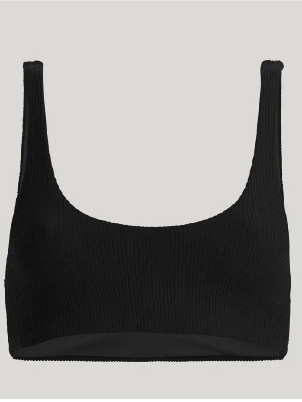 Wolford Ultra Textured Bikini Top Black   Size Large NWT